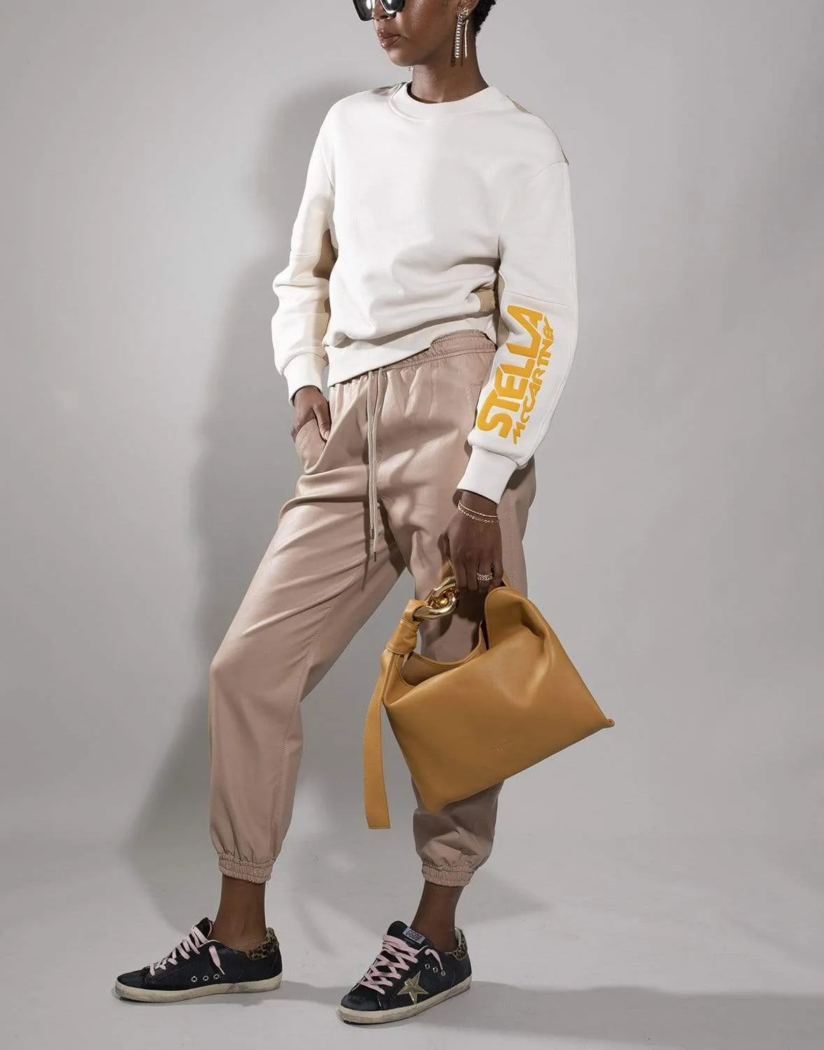 Mustard Small Chain Hobo Bag