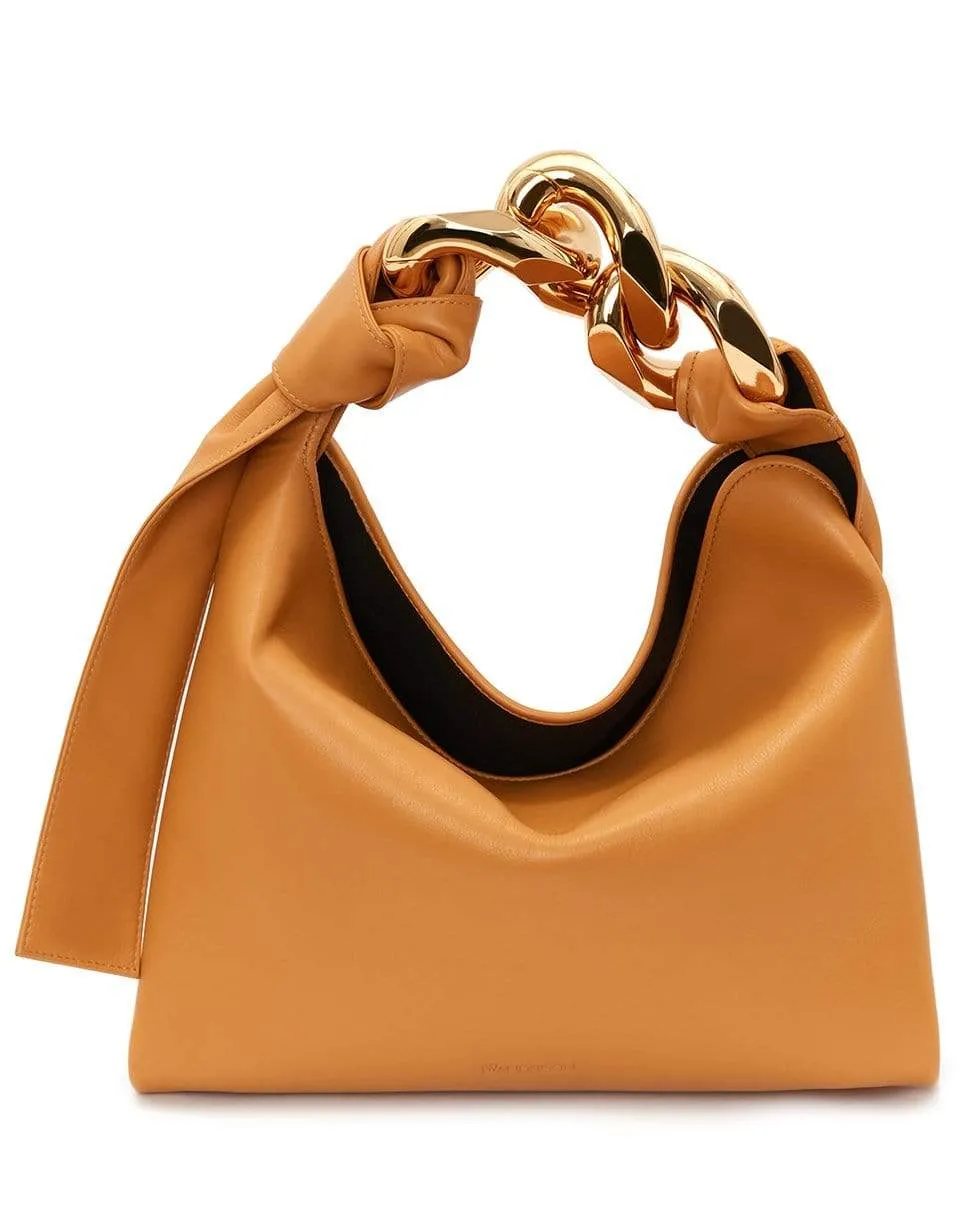 Mustard Small Chain Hobo Bag