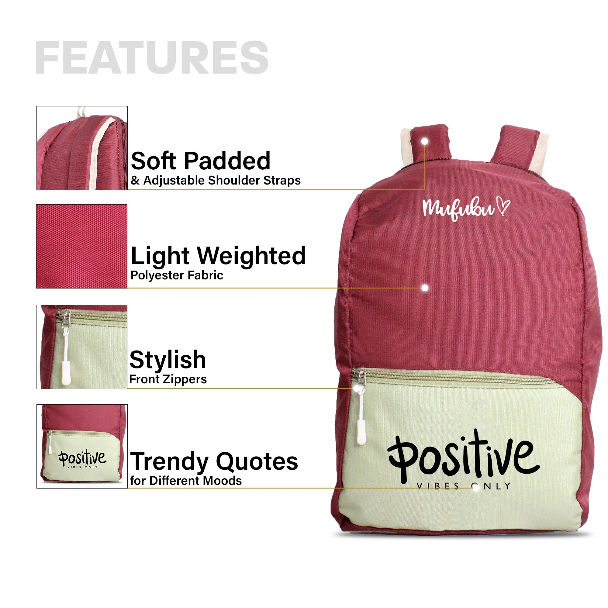 Nano Backpack 15 Ltr Positive Vives Only Pistachio Wine