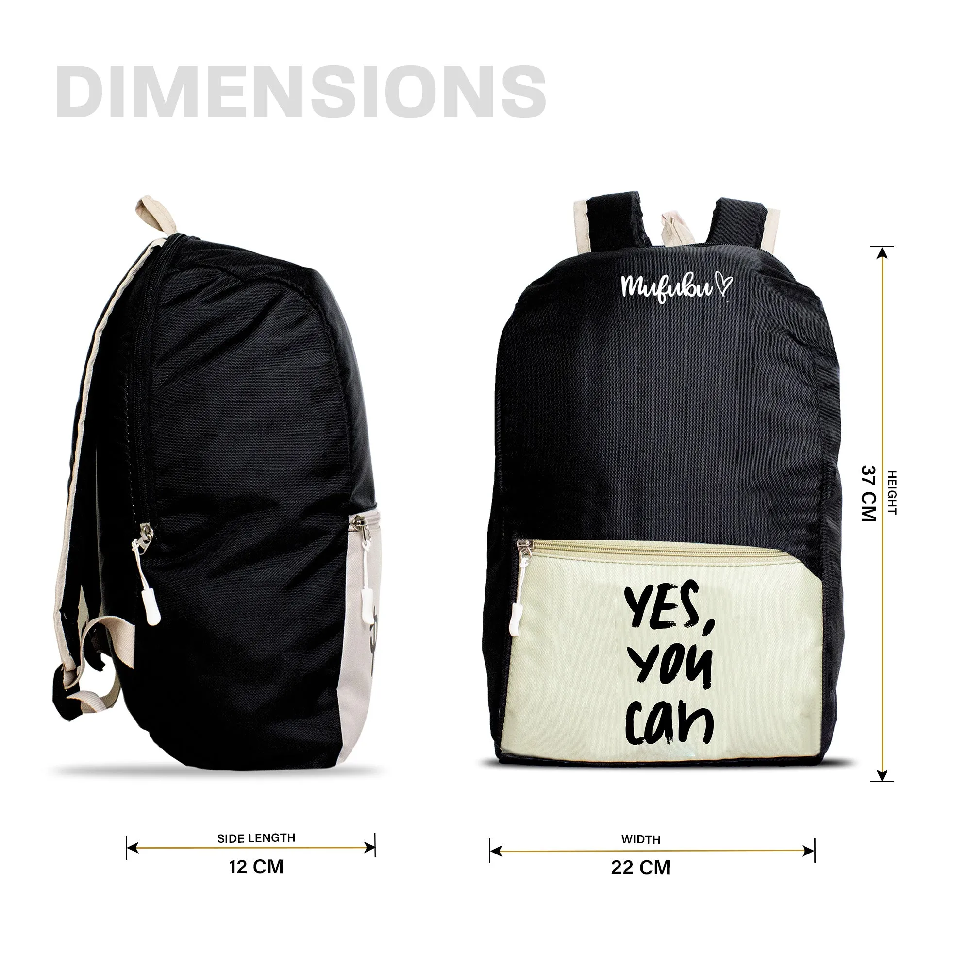 Nano Backpack 15 Ltr Yes You Can Black   Pistachio
