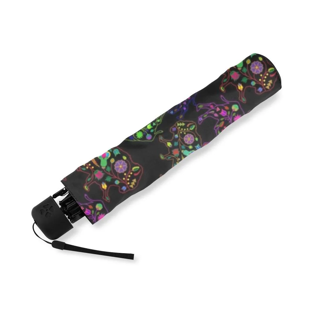 Neon Floral Buffalos Foldable Umbrella
