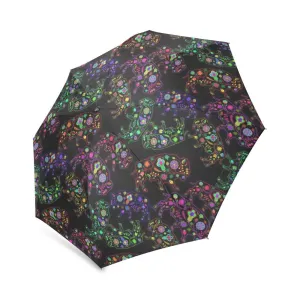 Neon Floral Buffalos Foldable Umbrella