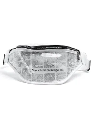 Newspaper Waist Bag - White