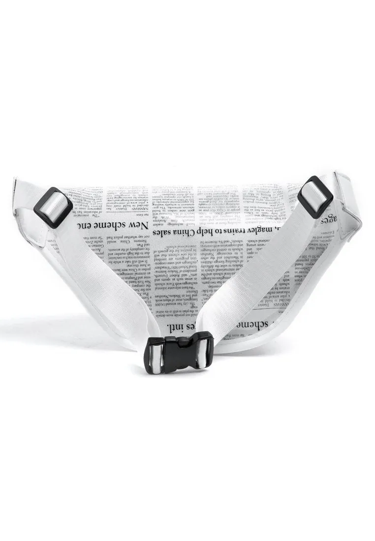 Newspaper Waist Bag - White