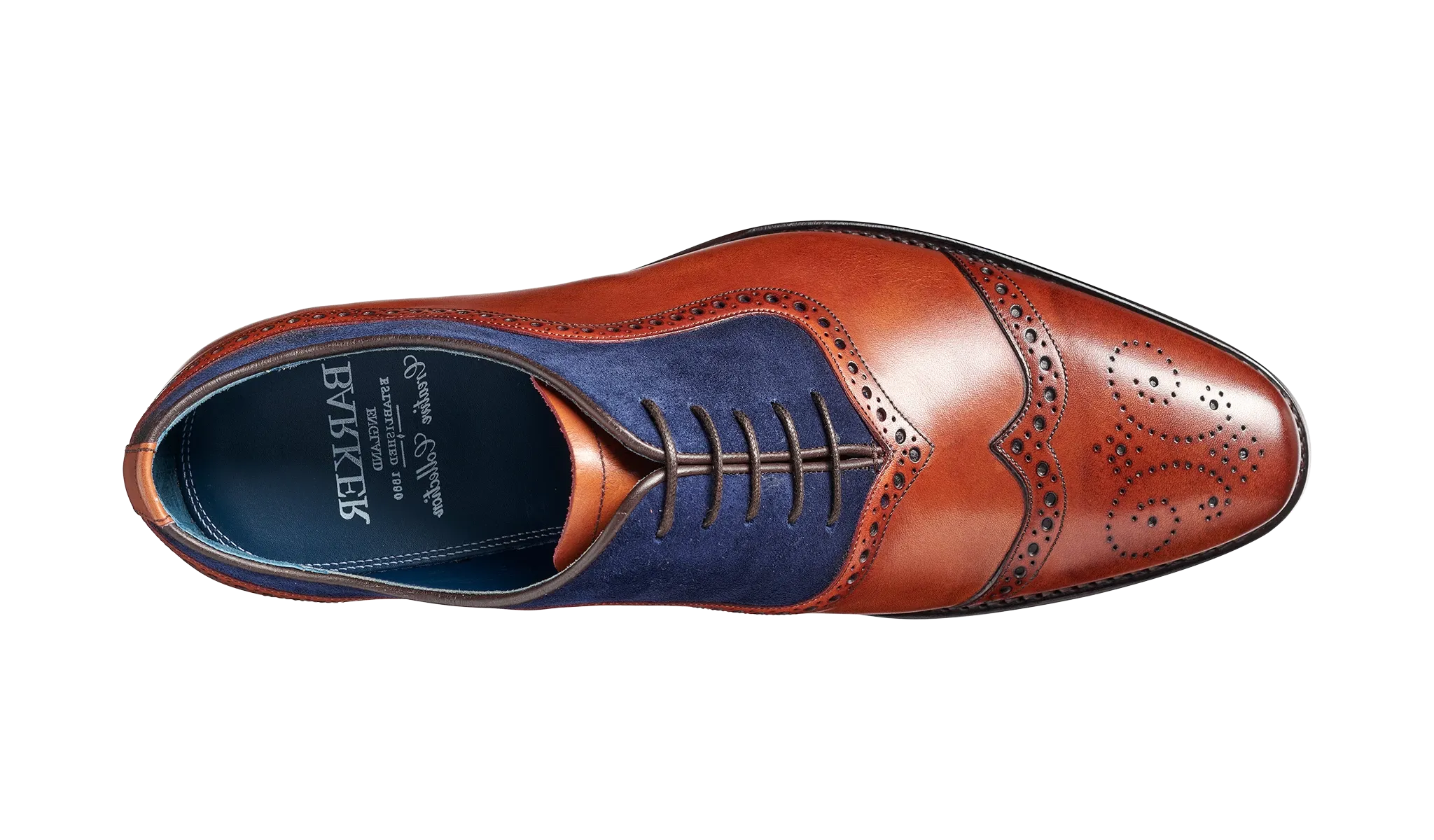 Nicholas - Antique Rosewood / Navy Suede