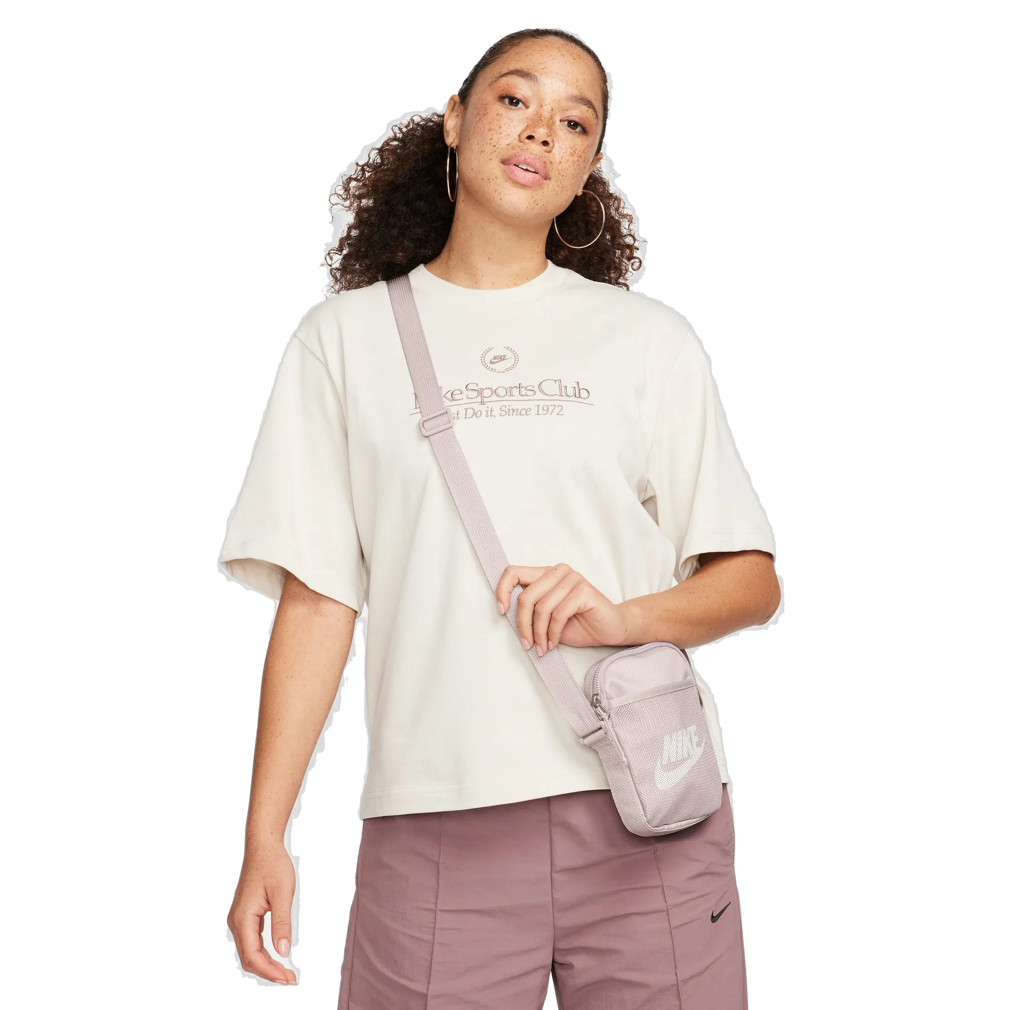 Nike Heritage Crossbody Bag - Platinum Violet / Summit White