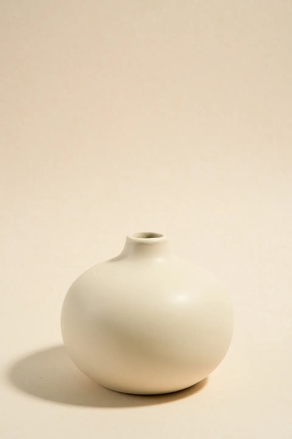 Orb Matt Ivory 10cm Bud Vase
