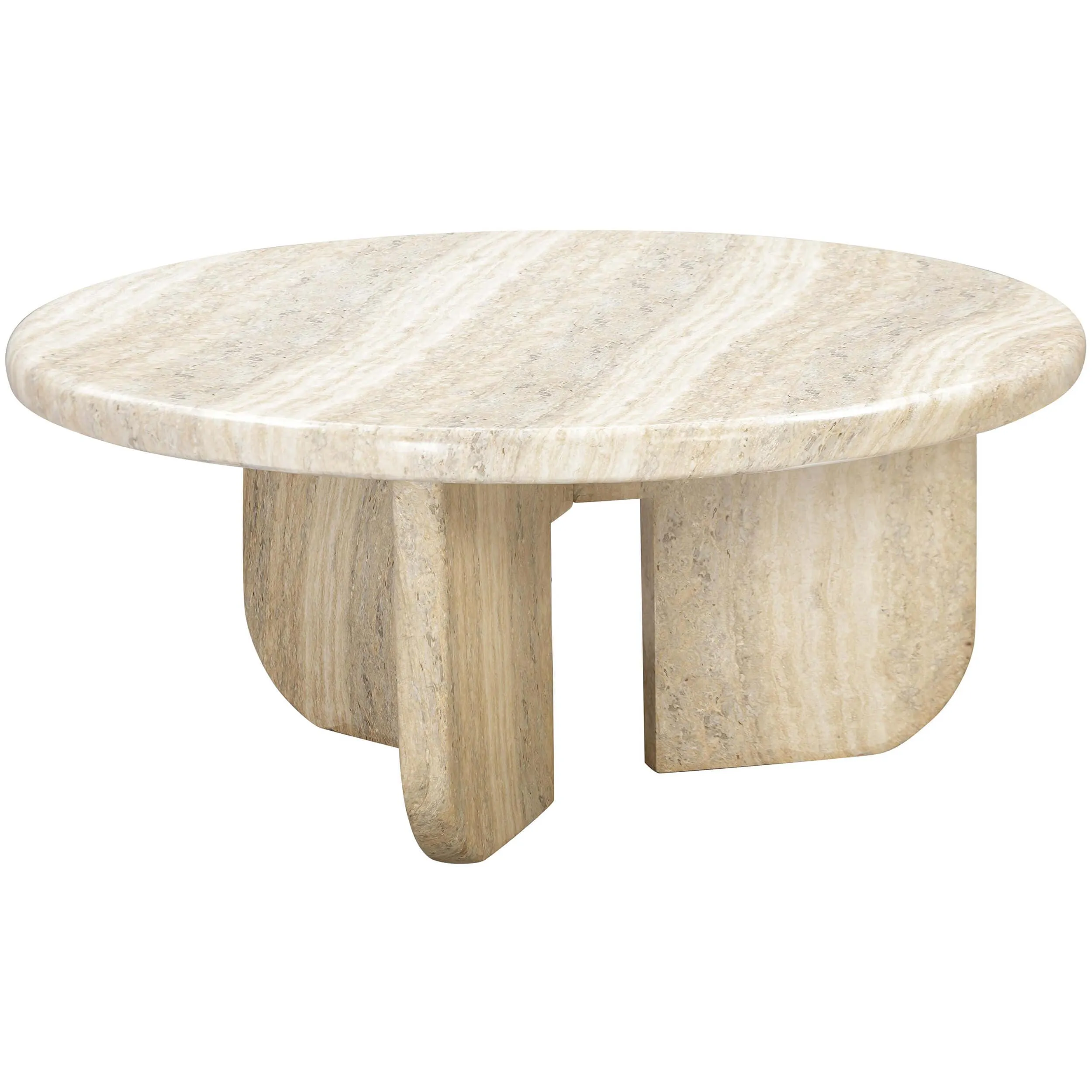 Patrizia Round Coffee Table, Neutral