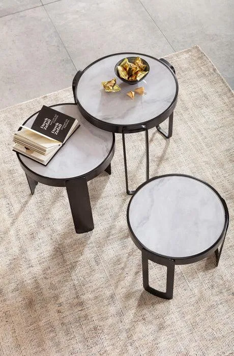 Perelli Glass Coffee Table (3/Set)