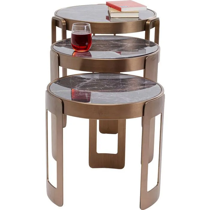 Perelli Glass Coffee Table (3/Set)
