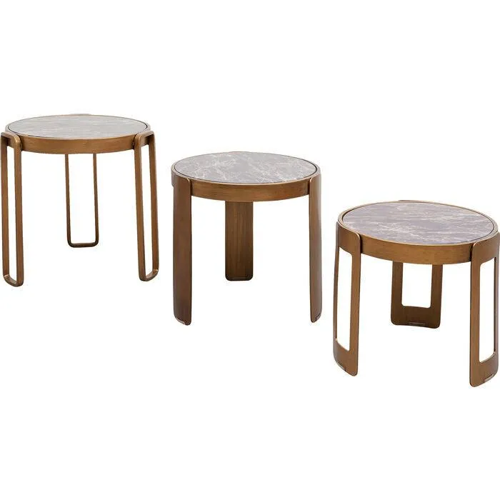 Perelli Glass Coffee Table (3/Set)