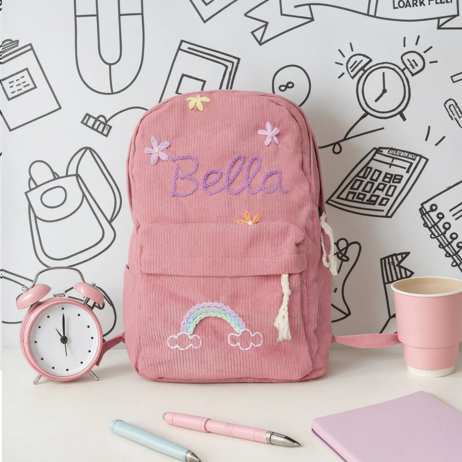 Personalized Embroidered Toddler Backpack,Custom Kids Backpack,Handmade Toddler School Bags,School Backpack,Gift For Girls Boys