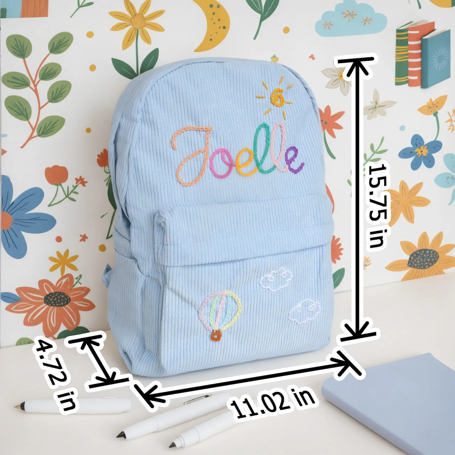 Personalized Embroidered Toddler Backpack,Custom Kids Backpack,Handmade Toddler School Bags,School Backpack,Gift For Girls Boys