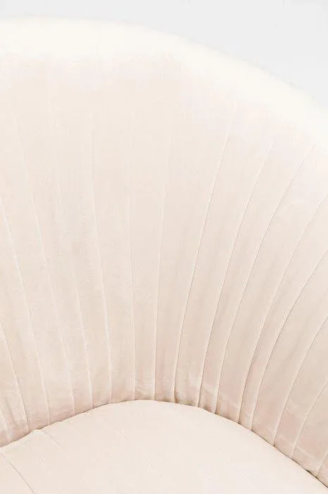 Perugia Light Beige Velvet Armchair