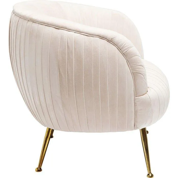 Perugia Light Beige Velvet Armchair