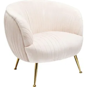 Perugia Light Beige Velvet Armchair