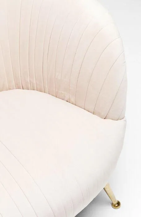 Perugia Light Beige Velvet Armchair