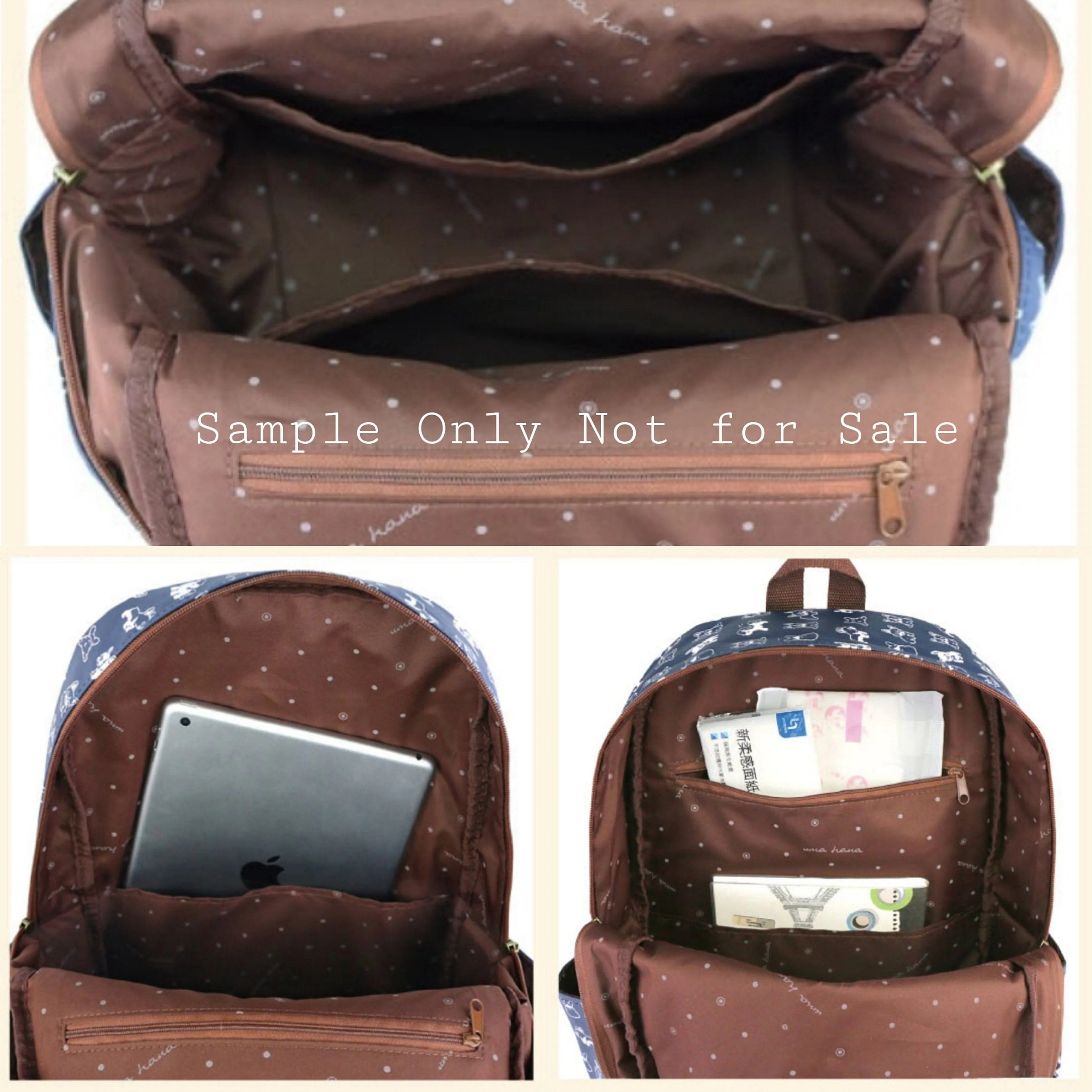Pink Beer Corgi Large Backpack