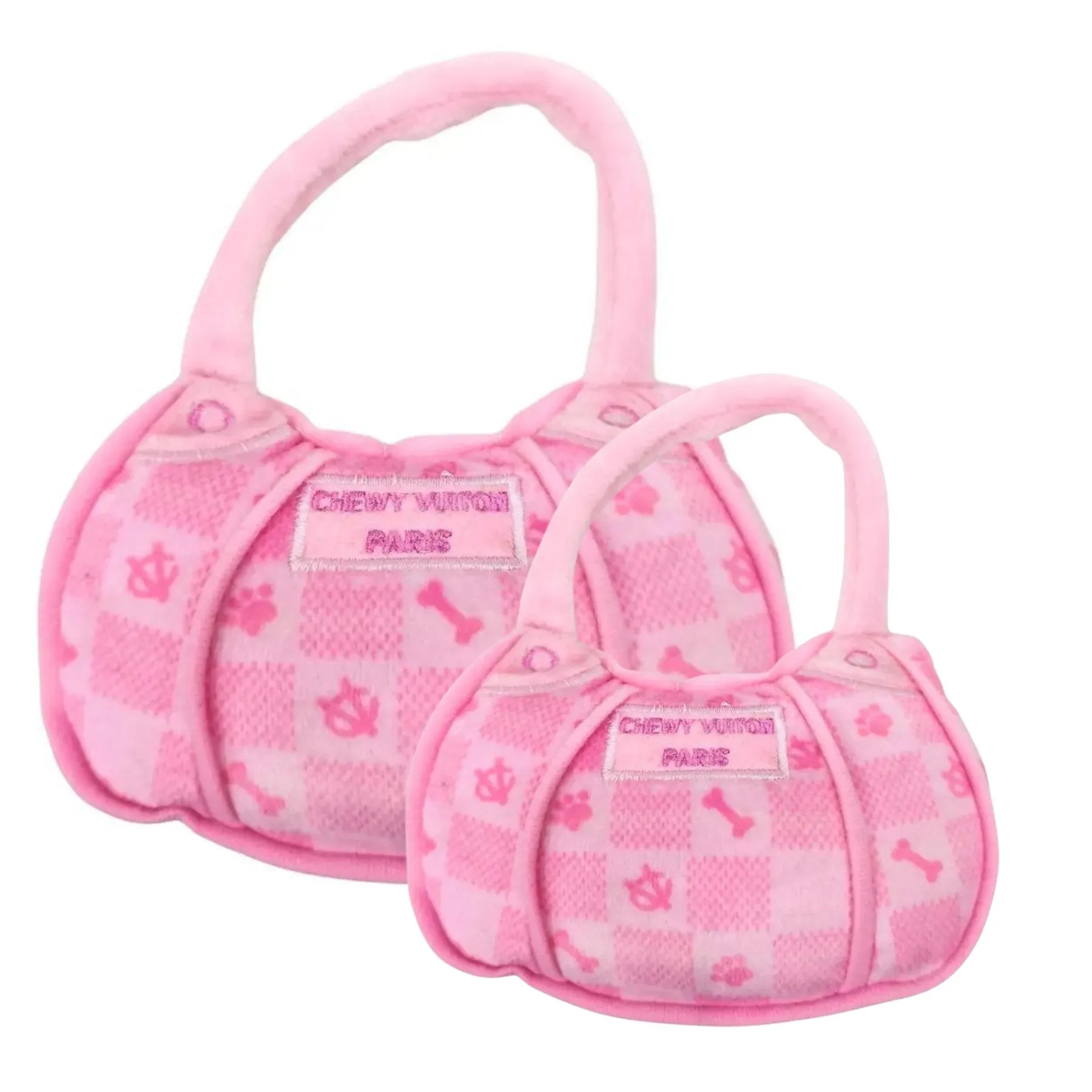 Pink Checker Chewy Vuiton Handbag