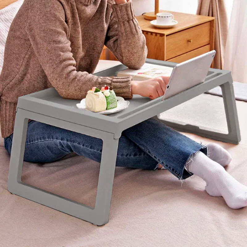 Plastic Light Foldable Laptop Table Bed Tray Lapdesk