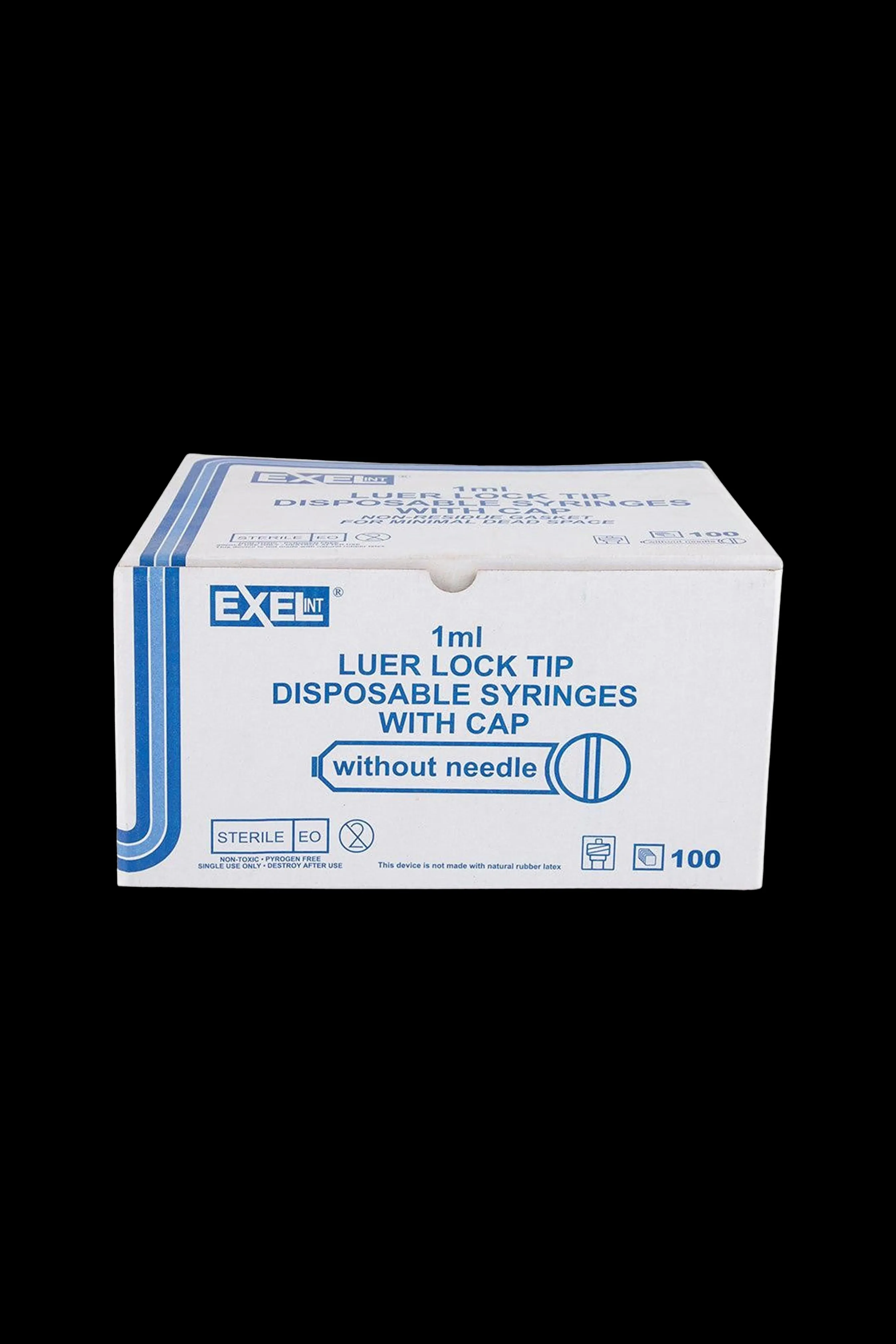 Plastic Luer Lock Syringe - 1ml - 100ct
