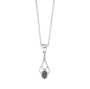 Preseli Bluestone Pendant Open Spoon Silver