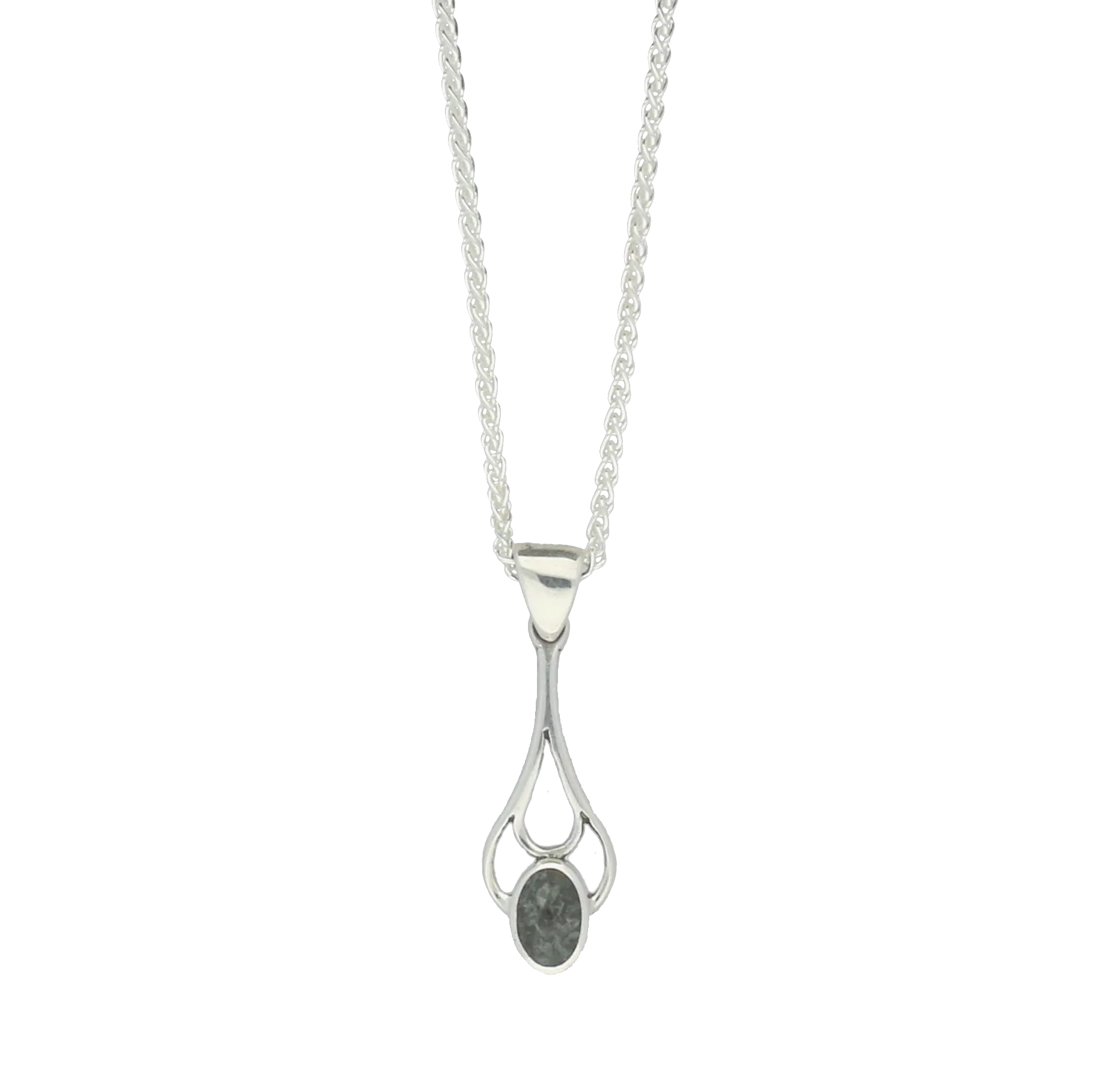 Preseli Bluestone Pendant Open Spoon Silver