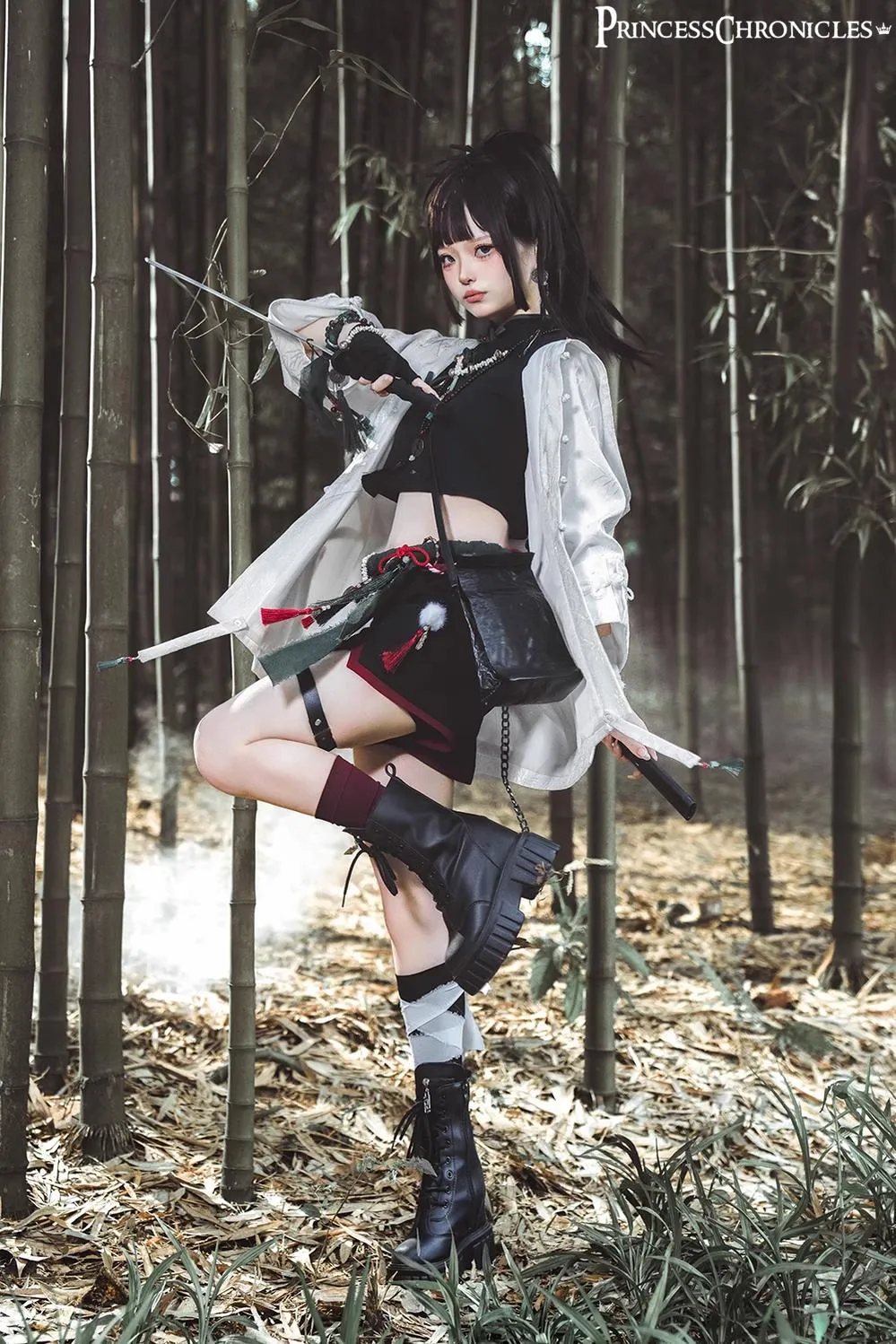 Princess Chronicles~Bamboo Panda~Han Lolita Shirt Full Set Chinese Style Unisex Set