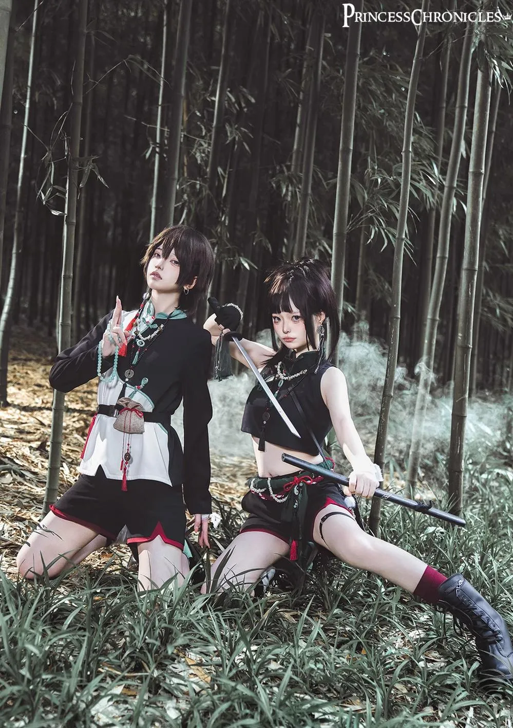 Princess Chronicles~Bamboo Panda~Han Lolita Shirt Full Set Chinese Style Unisex Set