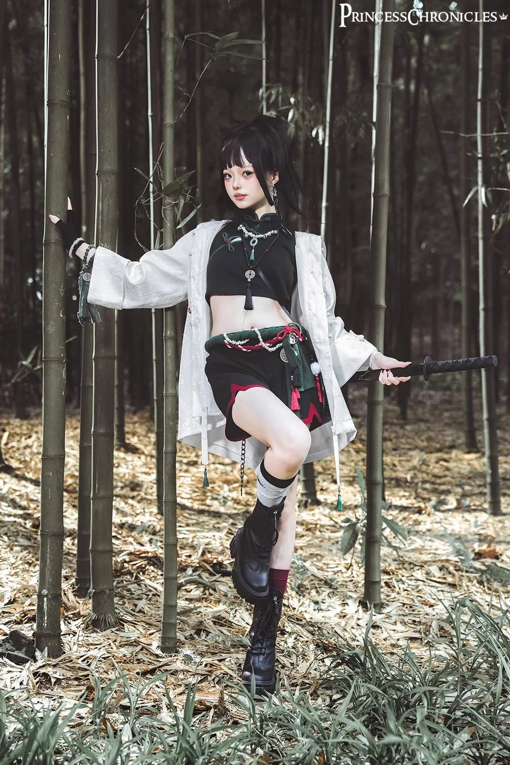 Princess Chronicles~Bamboo Panda~Han Lolita Shirt Full Set Chinese Style Unisex Set