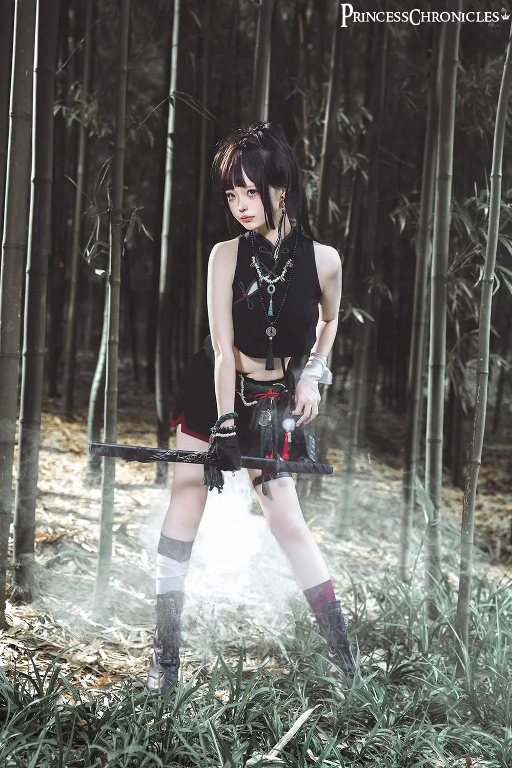Princess Chronicles~Bamboo Panda~Han Lolita Shirt Full Set Chinese Style Unisex Set