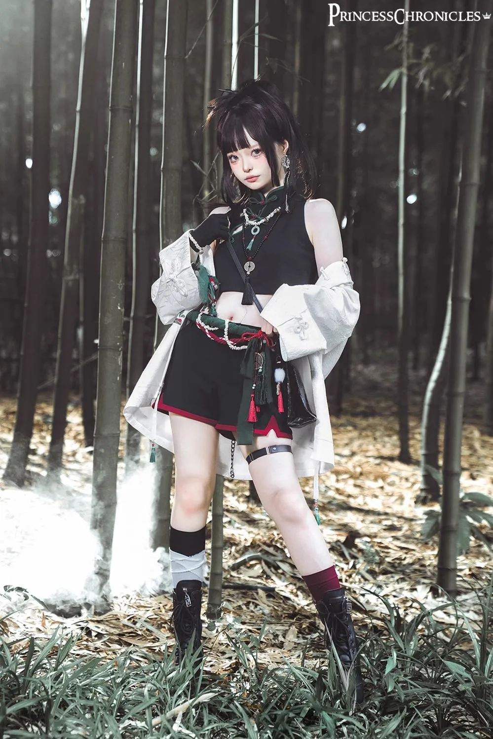 Princess Chronicles~Bamboo Panda~Han Lolita Shirt Full Set Chinese Style Unisex Set