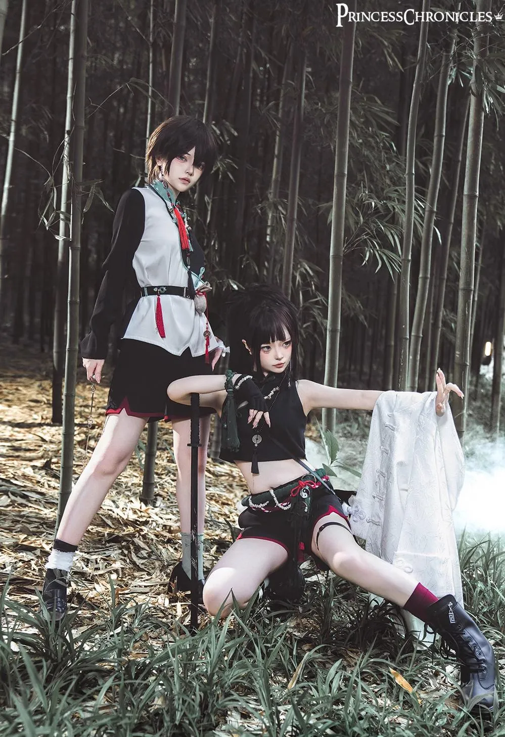 Princess Chronicles~Bamboo Panda~Han Lolita Shirt Full Set Chinese Style Unisex Set