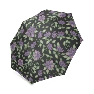 Purple Beaded Rose Foldable Umbrella
