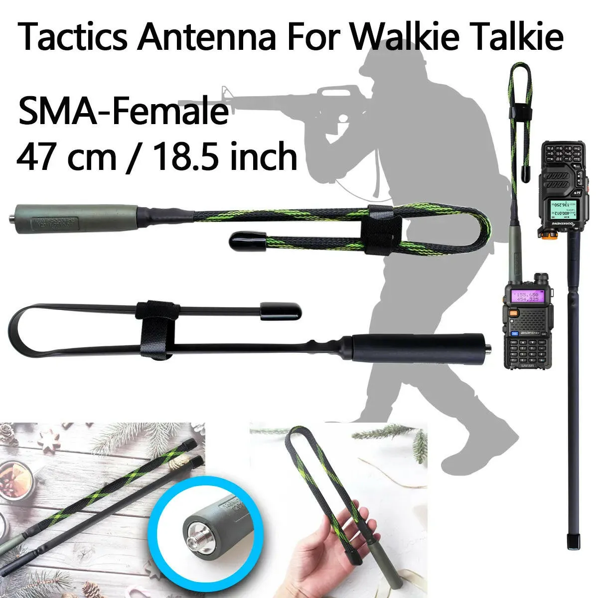 Quansheng UV-K5 BAOFENG Walkie Talkie Foldable CS Tactical Antenna SMA Female 144/430Mhz For UV5R UV82 Ham Radio Accessories