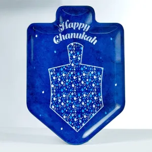 "chanukah Mosaic", Melamine Dreidel Serving Tray, 12"