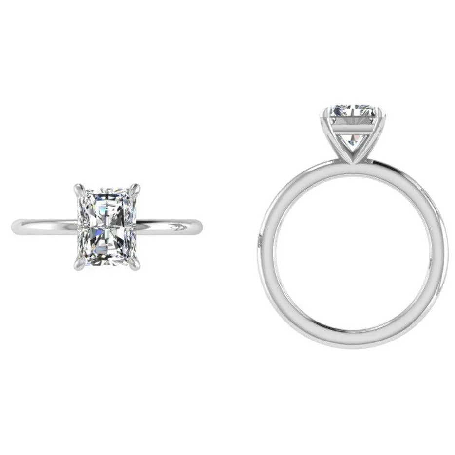 Radiant Diamond Solitaire Ring