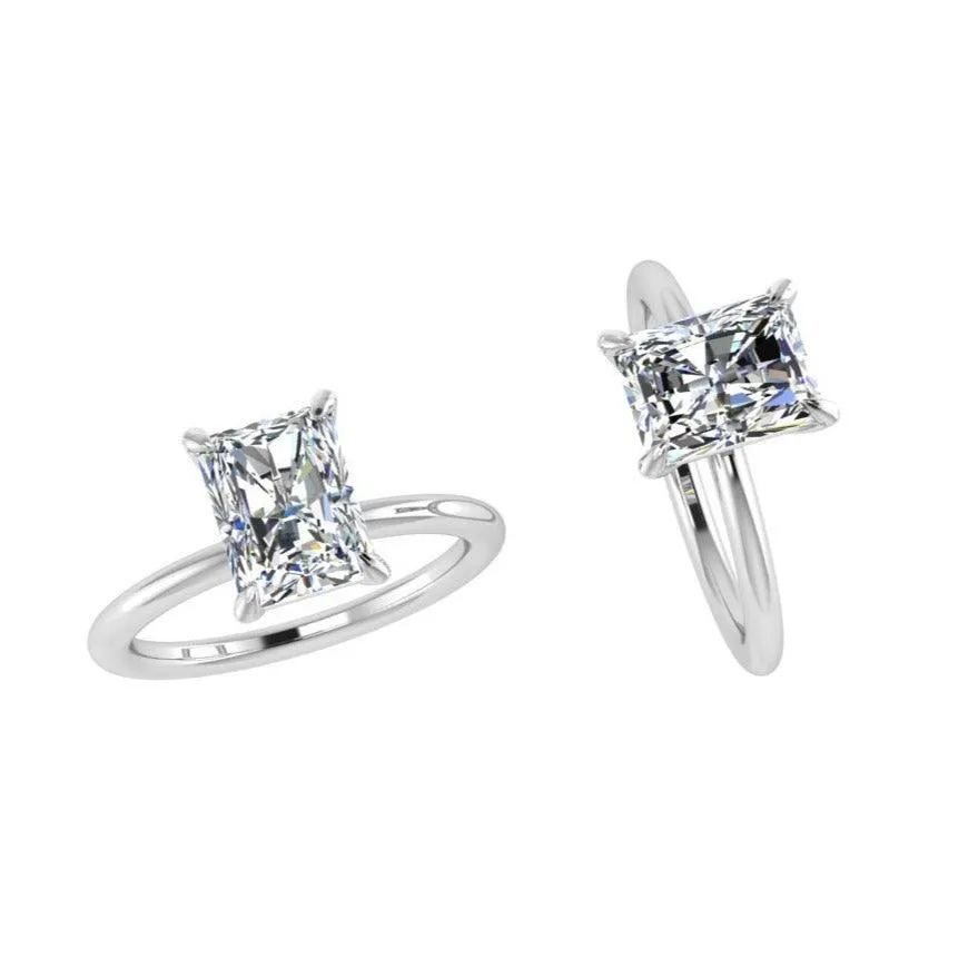 Radiant Diamond Solitaire Ring
