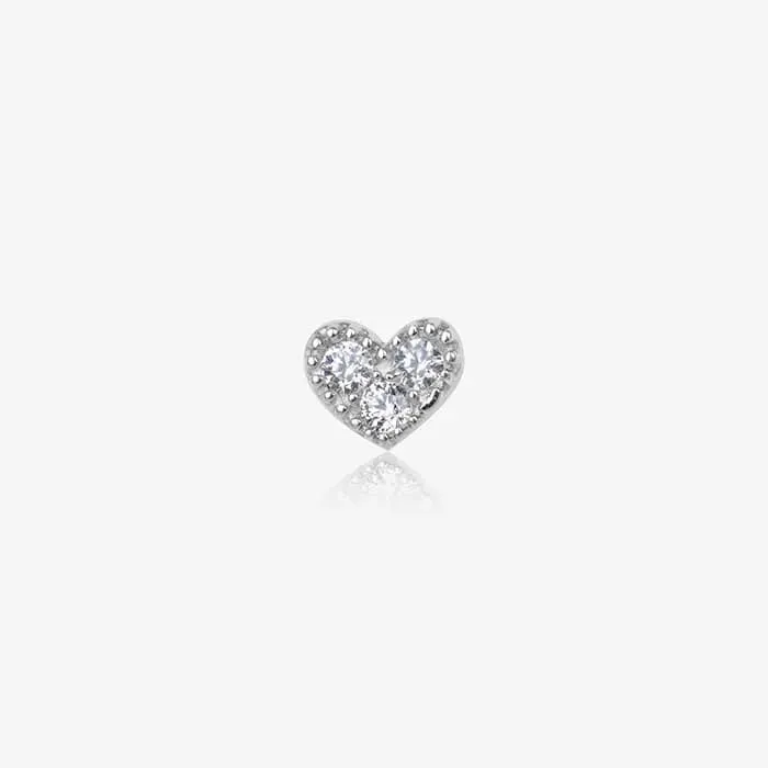 Radiant Heart Nose Pin