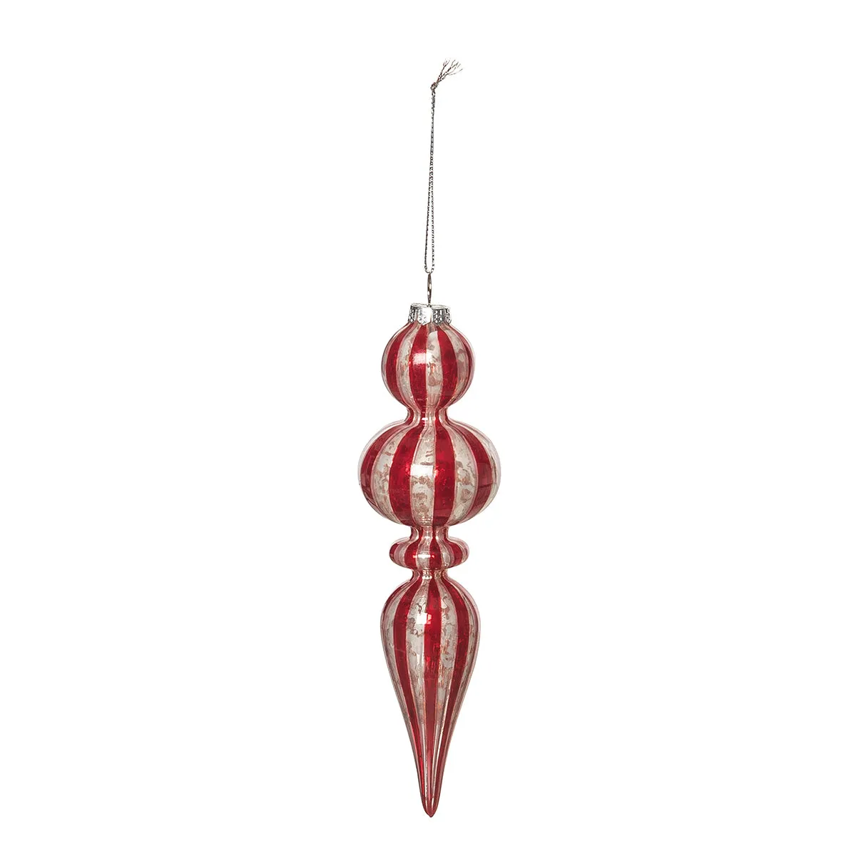Red & White Vintage Finial Ornament