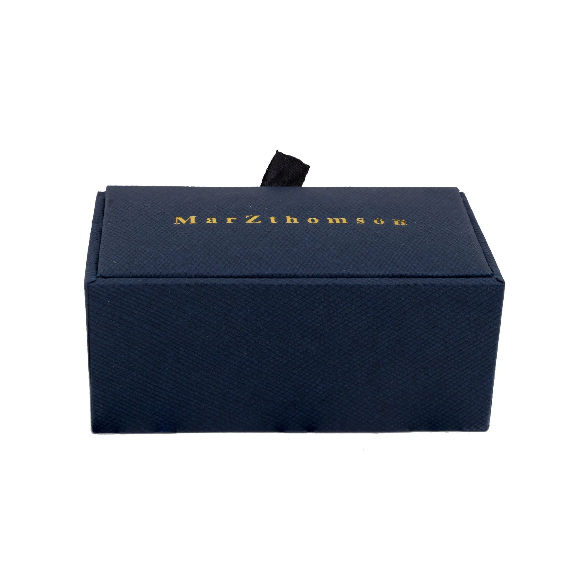 Red Rectangle Cufflinks with Silver Floral Details (Online Exclusive)