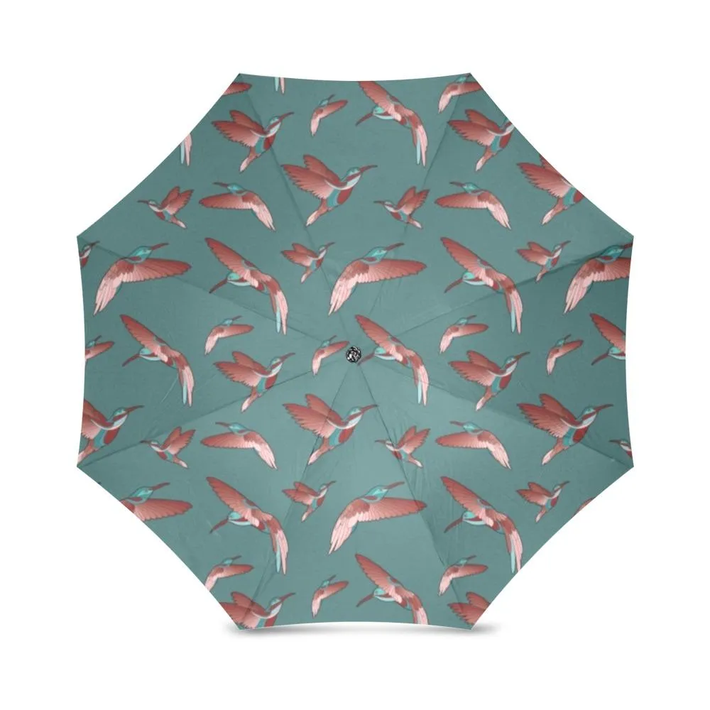 Red Swift Turquoise Foldable Umbrella