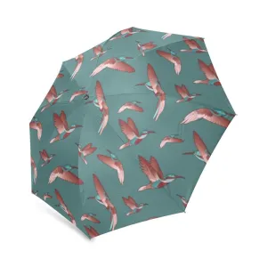 Red Swift Turquoise Foldable Umbrella