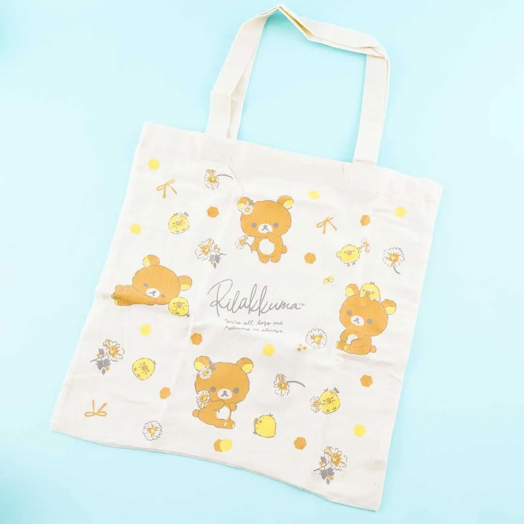 Rilakkuma & Kiiroitori Floral Perfume Tote Bag