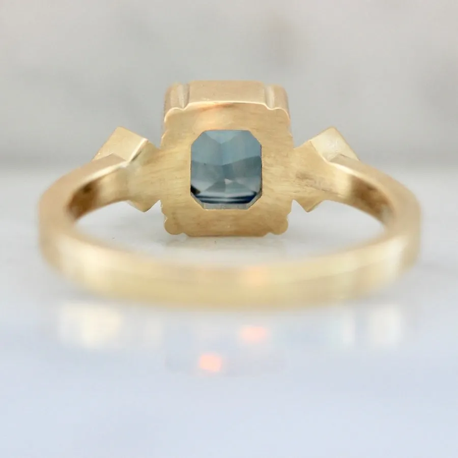 Roman Holiday Blue-Violet Radiant Cut Sapphire Ring