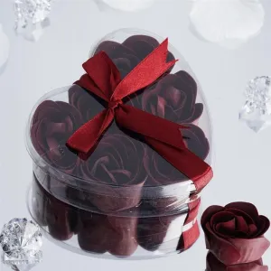 Scented Rose Soap Gift Box - Burgundy