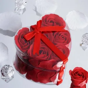 Scented Rose Soap Gift Box - Red
