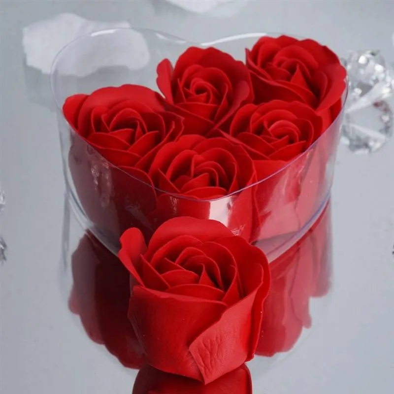 Scented Rose Soap Gift Box - Red