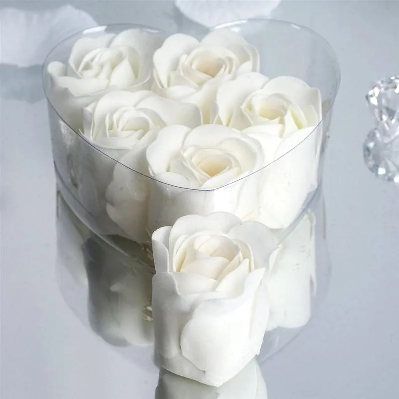 Scented Rose Soap Gift Box - White