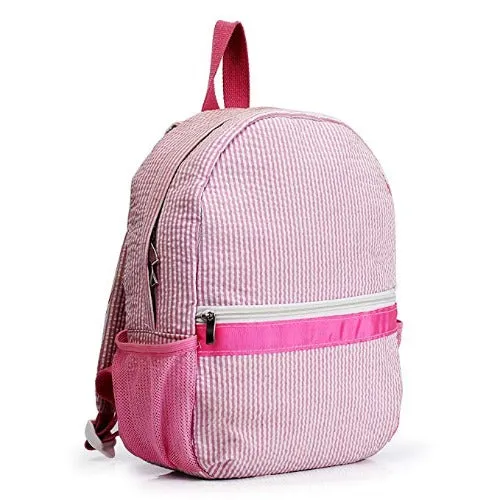 Seersucker Backpack Personalized Small